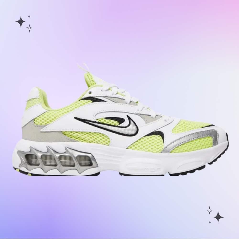 SOLD 🔴 Nike Women's Sneakers White and Neon Yellow